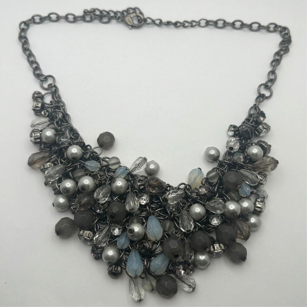 90s Silver & Gray Necklace - Picture 4 of 4
